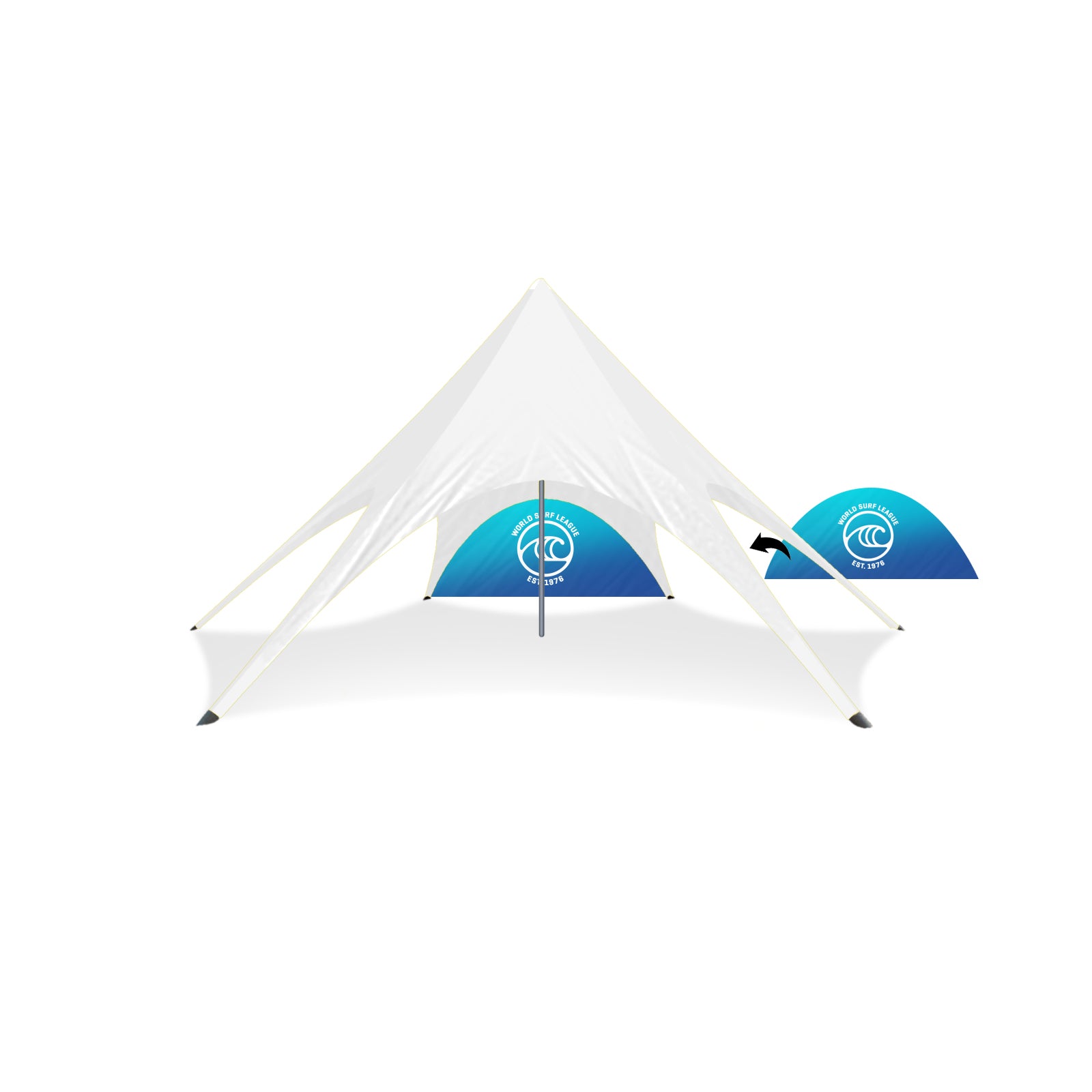 39ft Star Shade Custom Wall | Star Tents