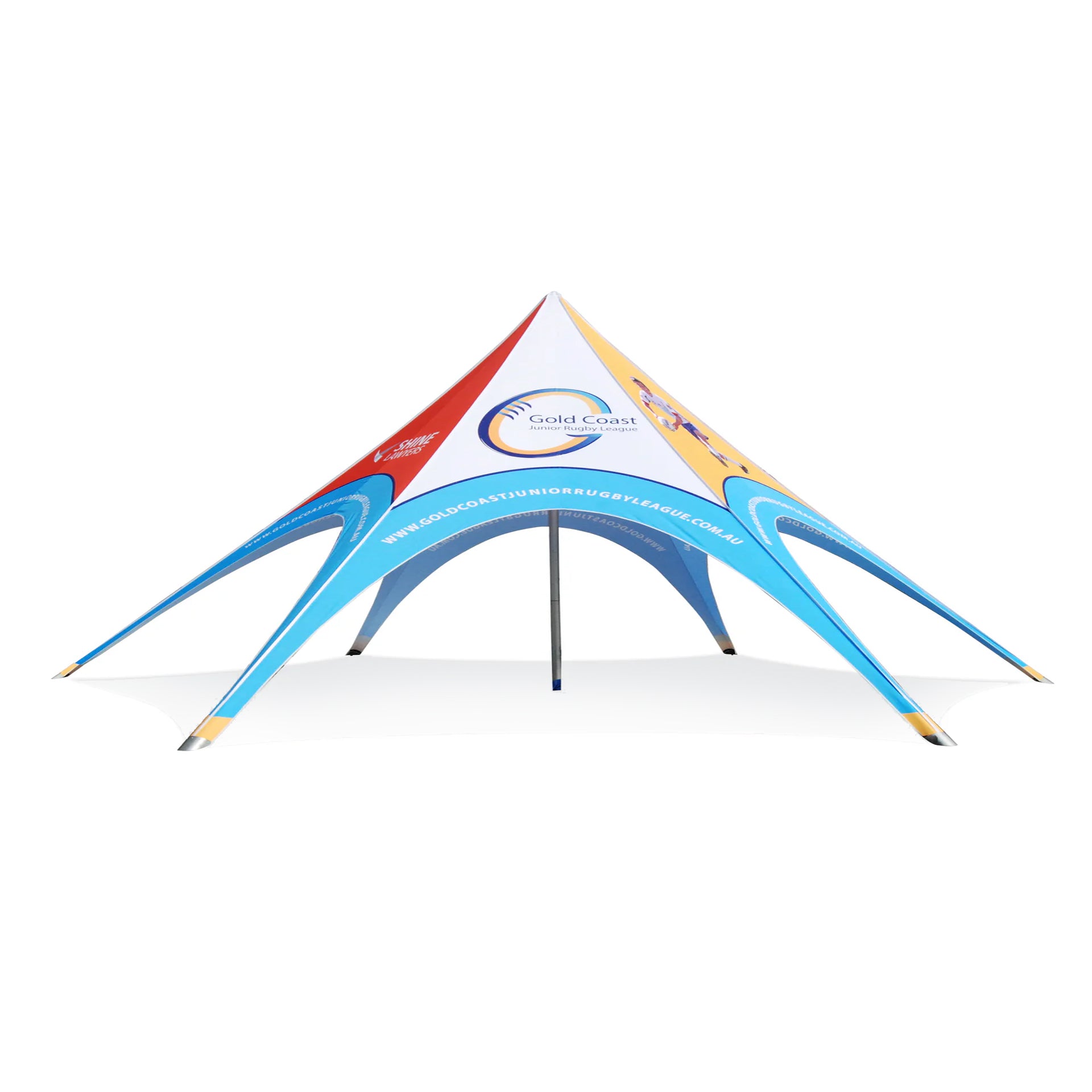 46ft Single Pole Custom Star Shade | Star Tents