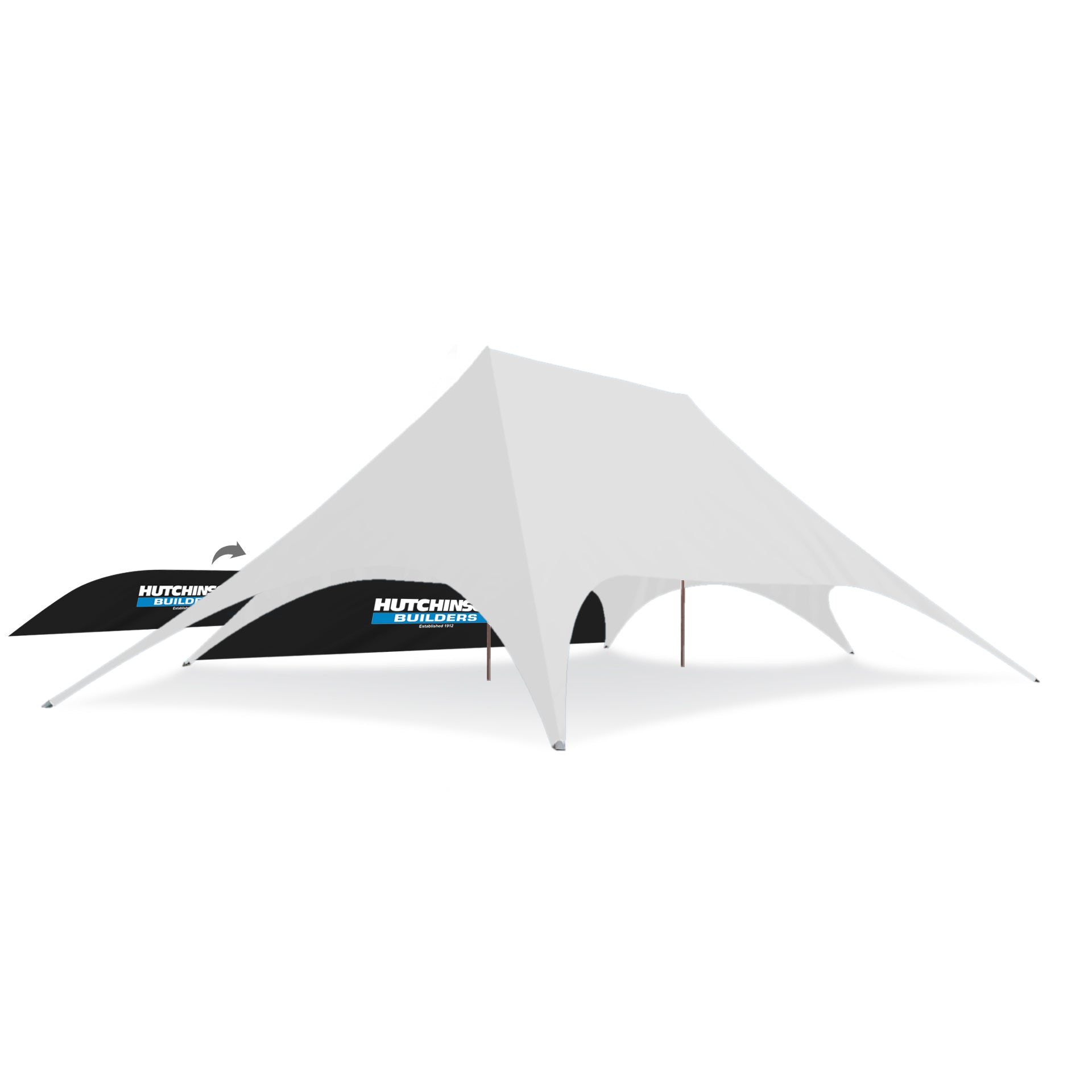 72ft x 46ft Star Shade Custom Walls | Star Tents