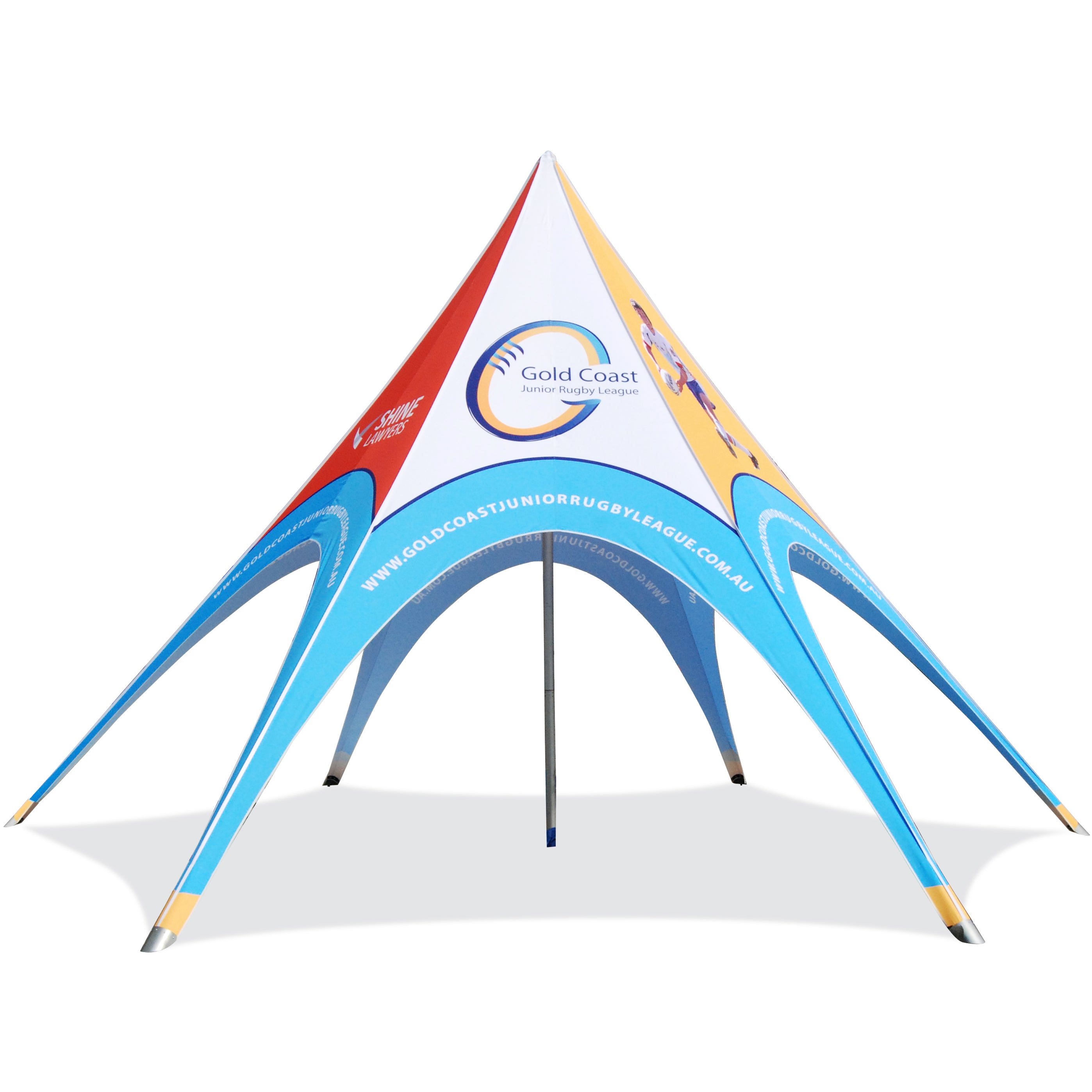 46ft Single Pole Custom Star Shade | Star Tents