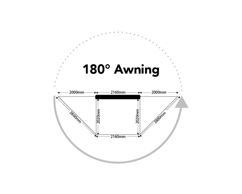 Desert Shade 180 | Car Awning