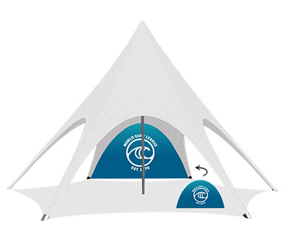 20ft Star Shade Custom Wall | Star Tents