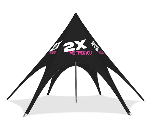 black single pole star shade tent
